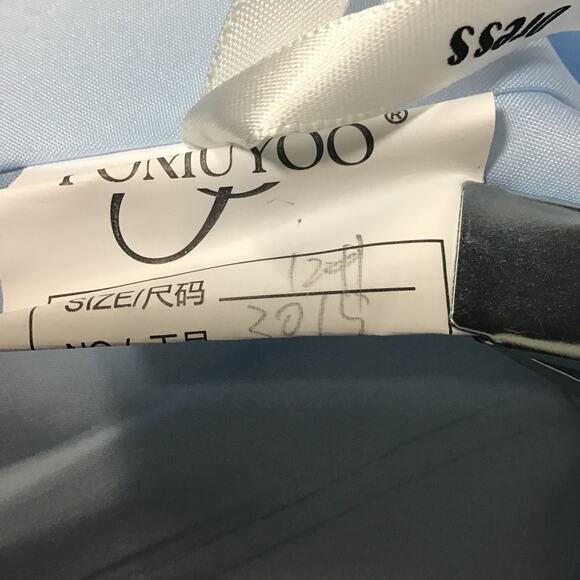 BRIDESMAID  SZ 12 L Blue Handkerchief Vneck Lace up party Maxi Dress NEW B82 - Picture 7 of 8